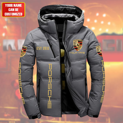 Personalized Pors Puffer Jacket With Hood