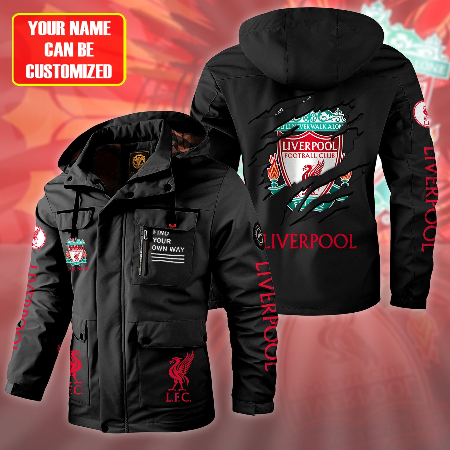 Personalized LVP Windbreaker Hooded Jacket Q041102