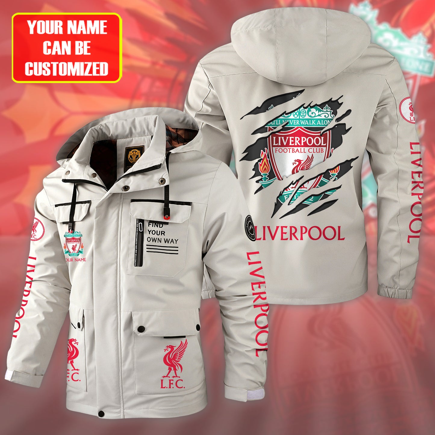 Personalized LVP Windbreaker Hooded Jacket Q041102