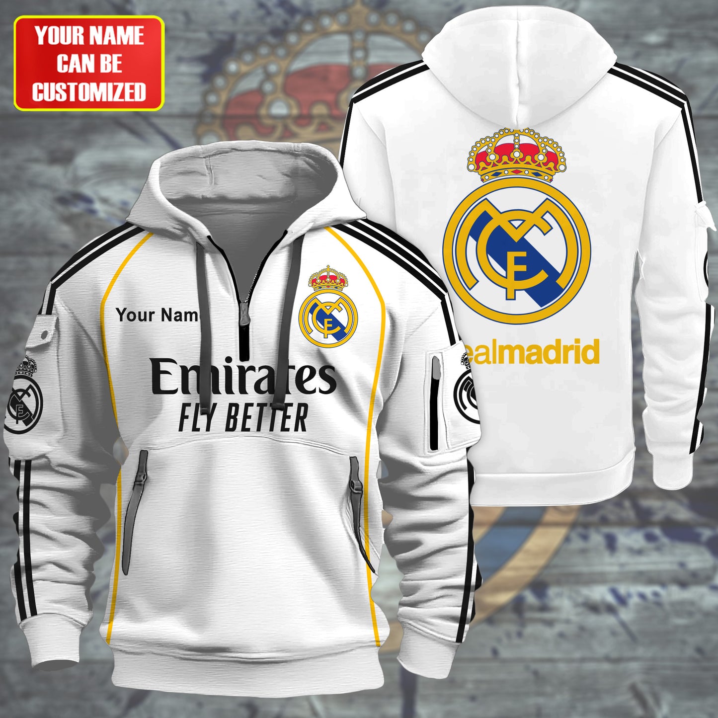 Personalized Real 3D Zip-Hoodie Cotton Jacket