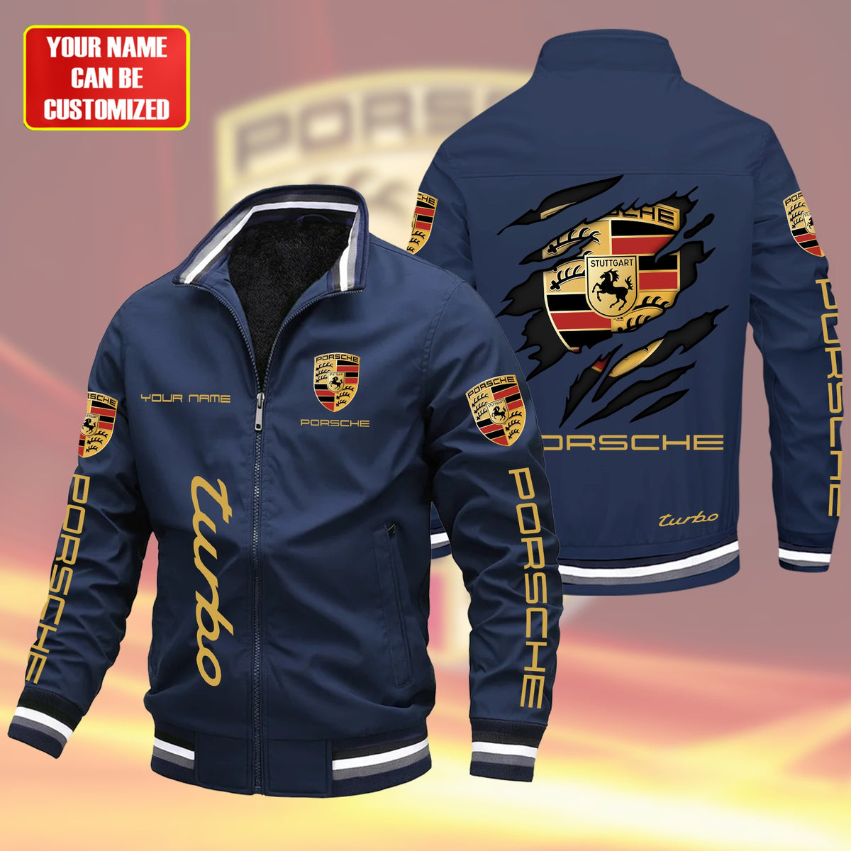 Personalized Pors Turbo Windbreaker Casual Jacket Q041103