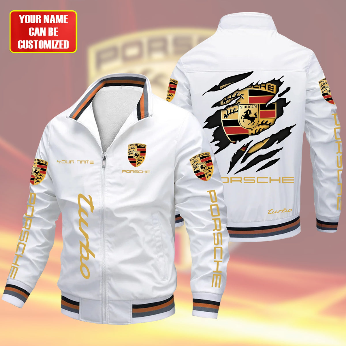 Personalized Pors Turbo Windbreaker Casual Jacket Q041103