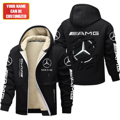 Personalized Merc Amg Fleece 3D Unisex Hooded Jacket
