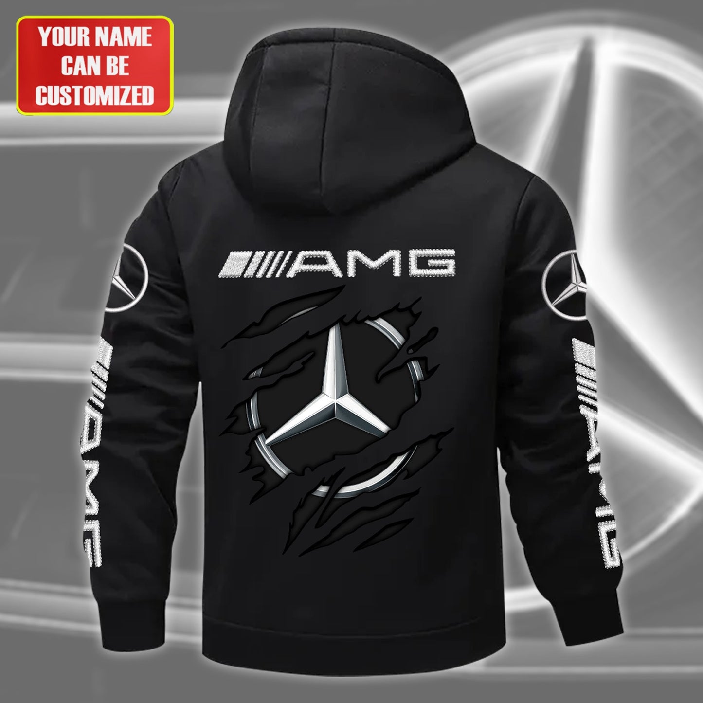 Personalized Merc Amg Fleece 3D Unisex Hooded Jacket
