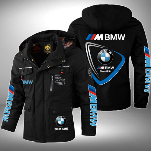 Personalized BW Since 1916 Windbreaker Hooded Jacket