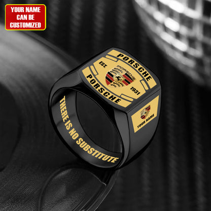 Porsche Custom Name Classic Design Ring