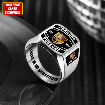 Porsche Custom Name Classic Design Ring