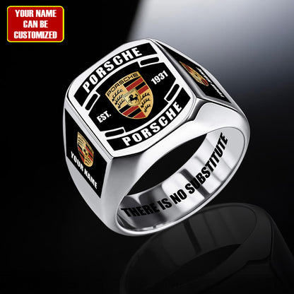 Porsche Custom Name Classic Design Ring