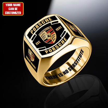 Porsche Custom Name Classic Design Ring