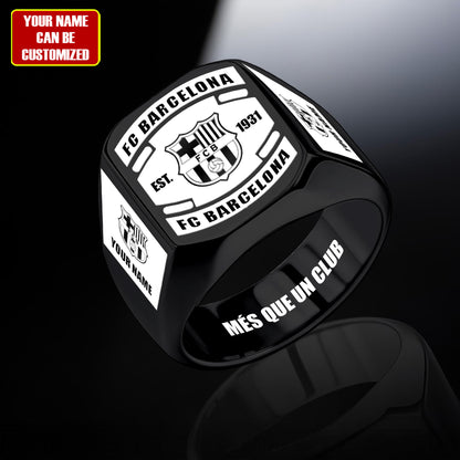 Barca FC Custom Name Classic Design Ring