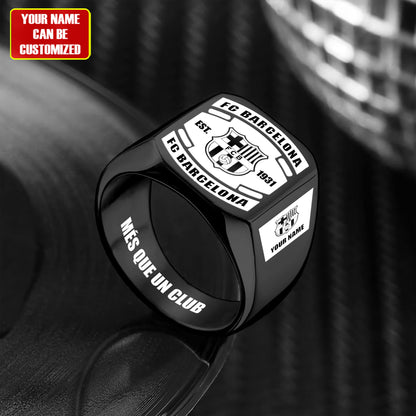 Barca FC Custom Name Classic Design Ring