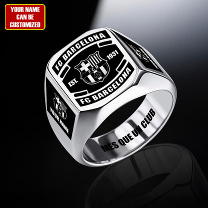 Barca FC Custom Name Classic Design Ring