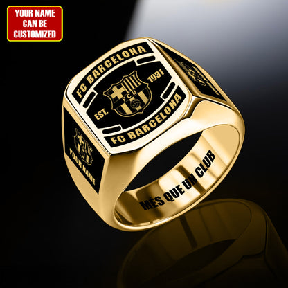 Barca FC Custom Name Classic Design Ring