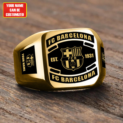 Barca FC Custom Name Classic Design Ring