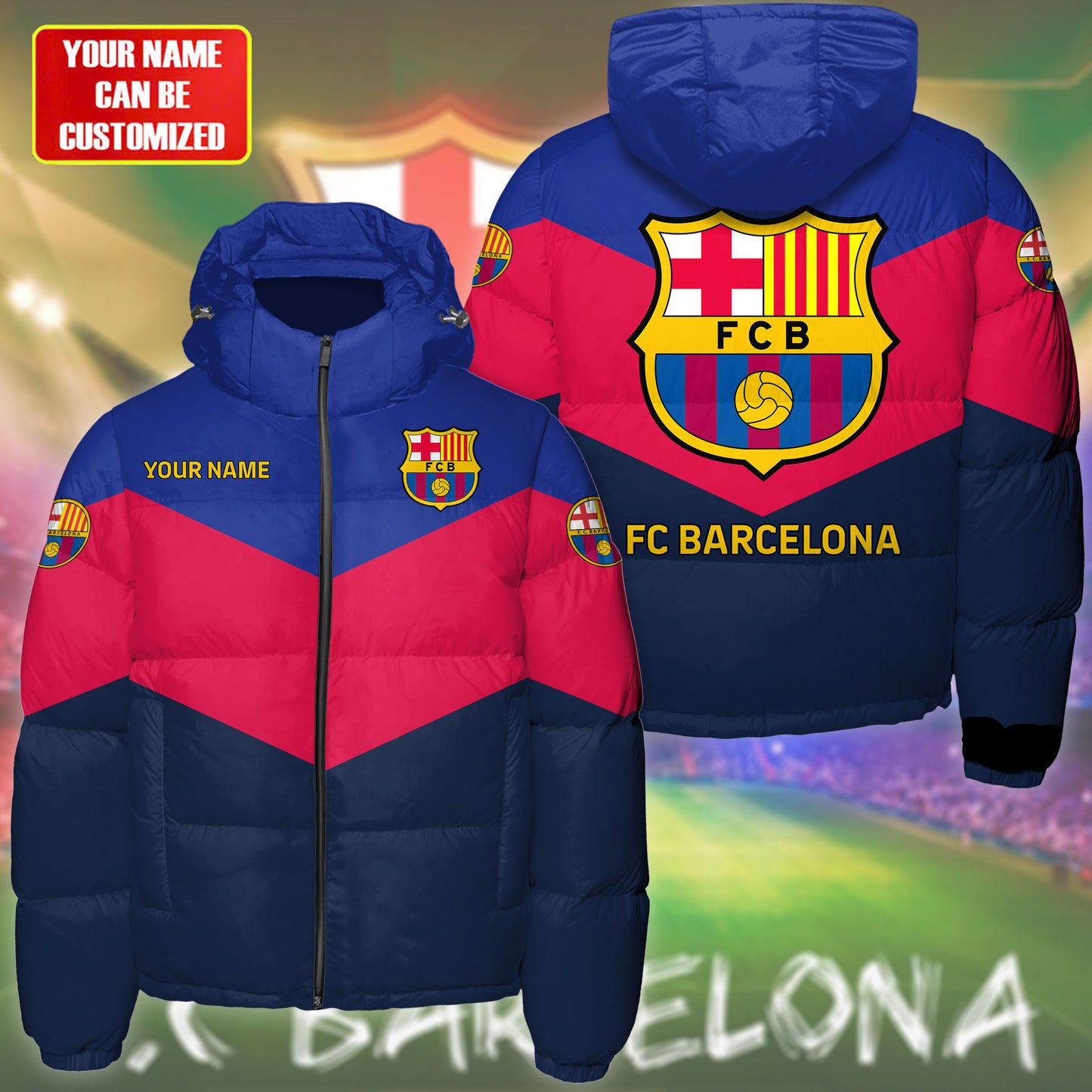 Personalized Barca Thermal Stand Collar Jacket