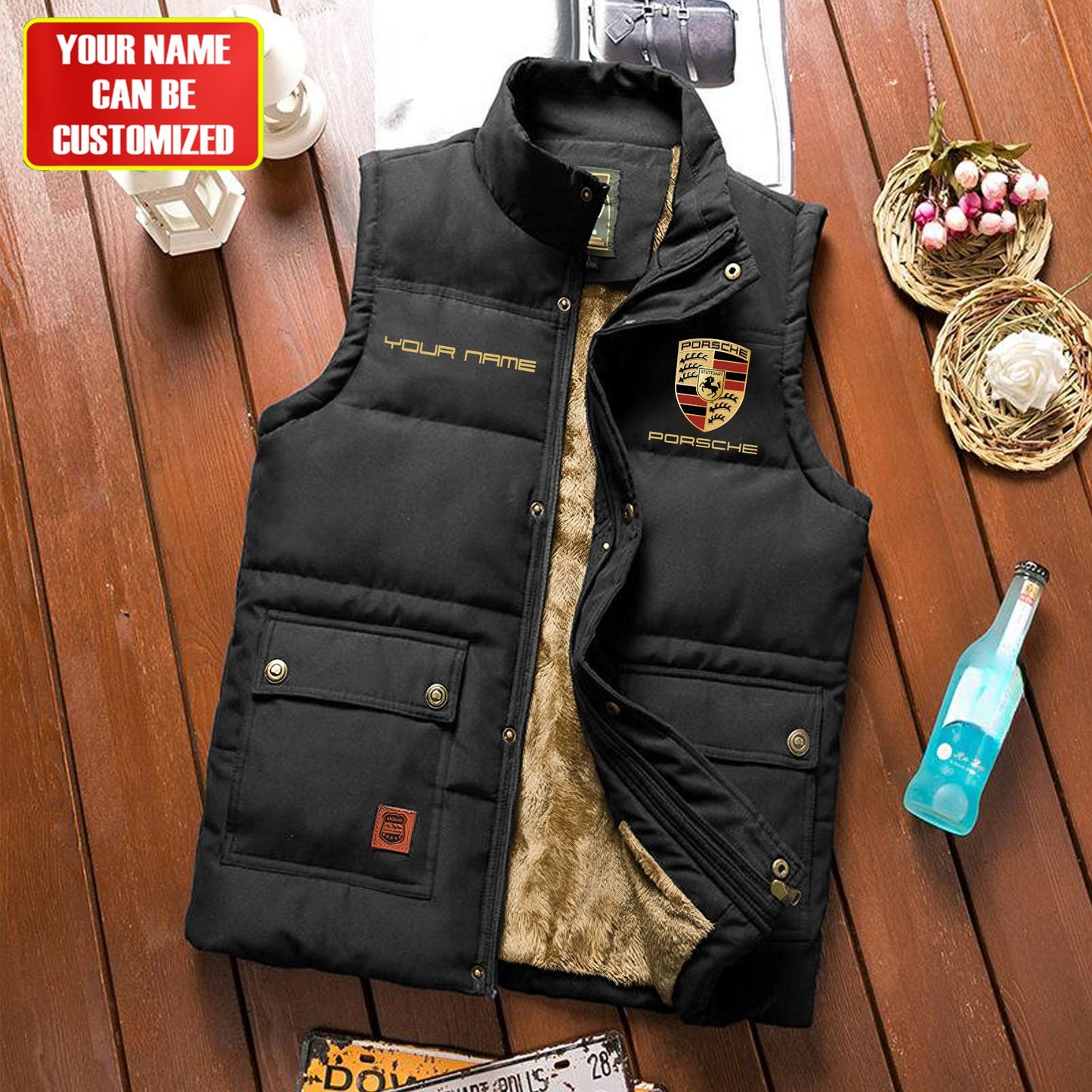 Personalized Pors Sleeveless Fleece Vest