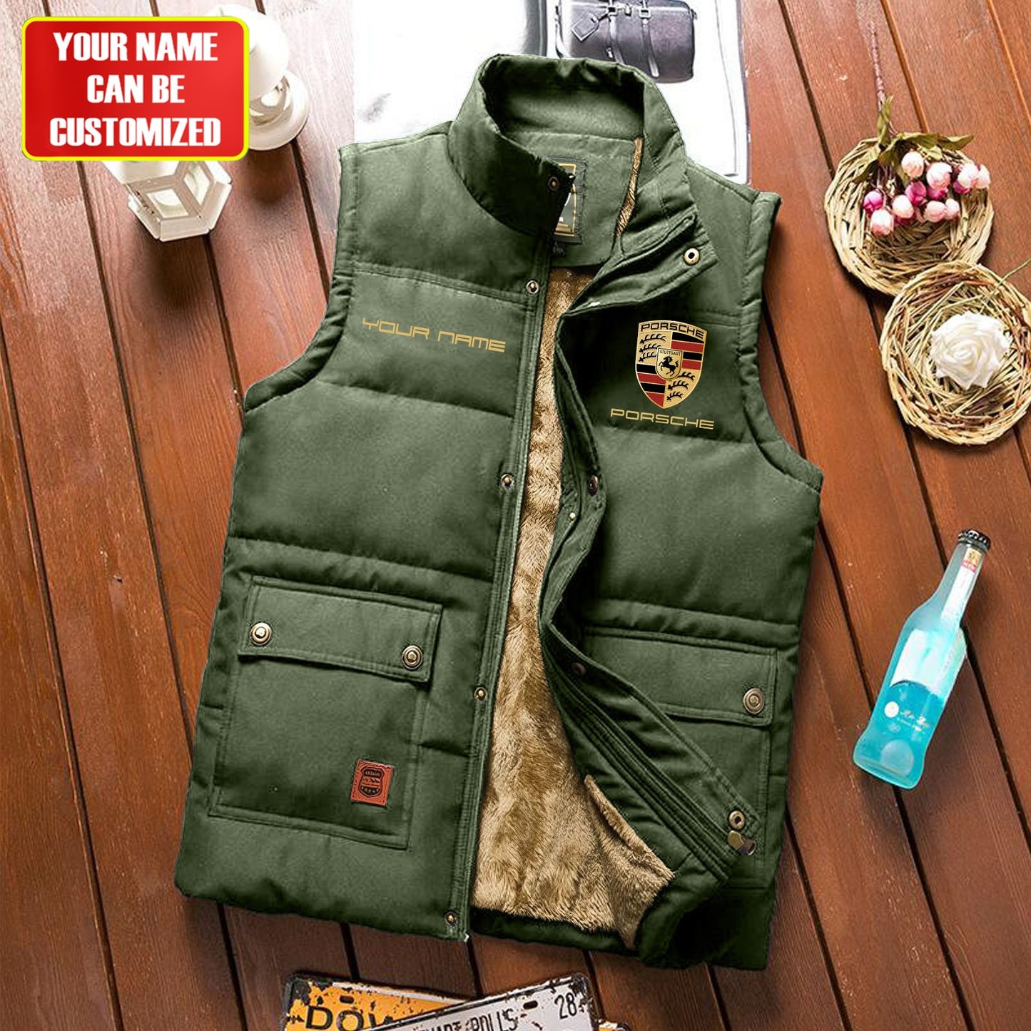 Personalized Pors Sleeveless Fleece Vest