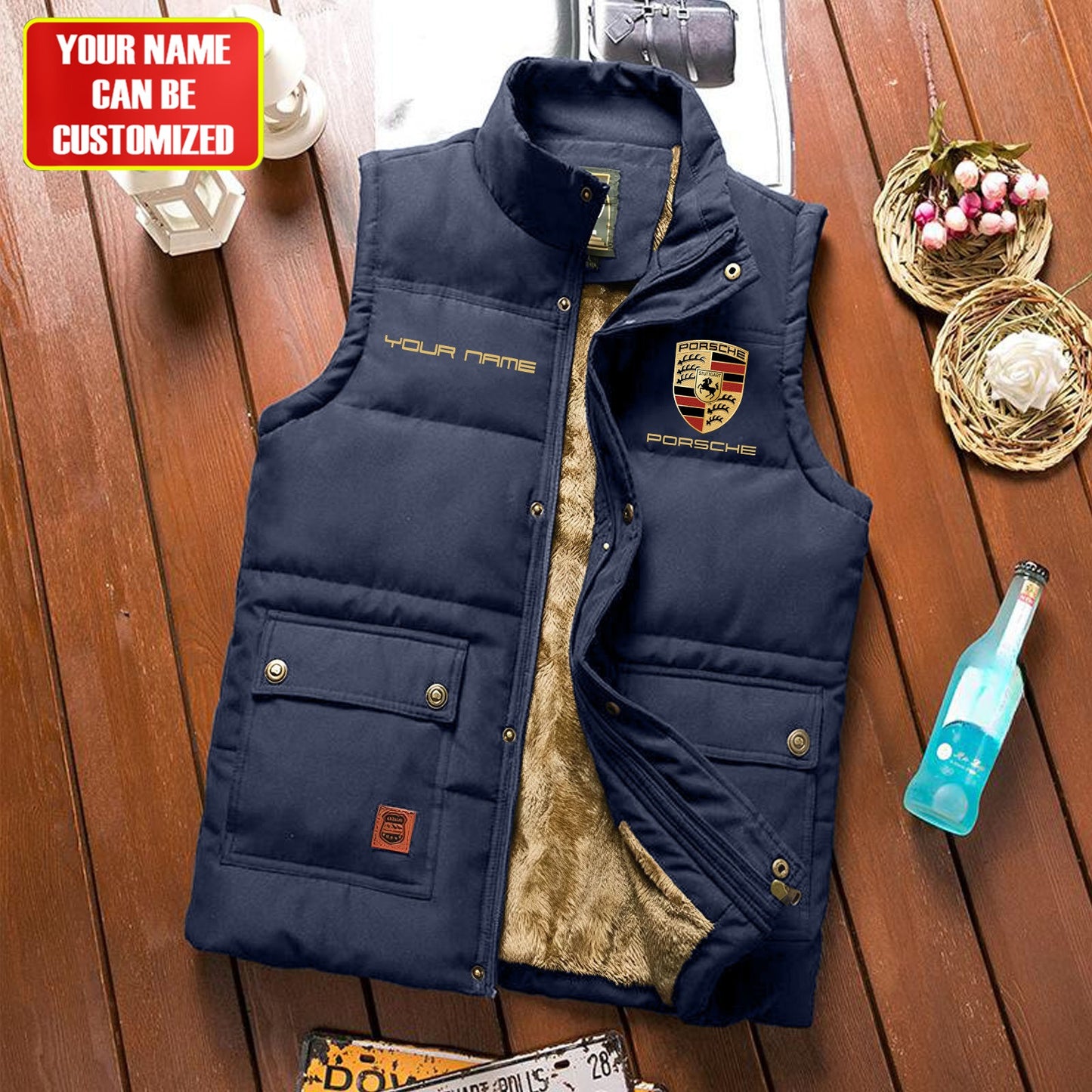 Personalized Pors Sleeveless Fleece Vest