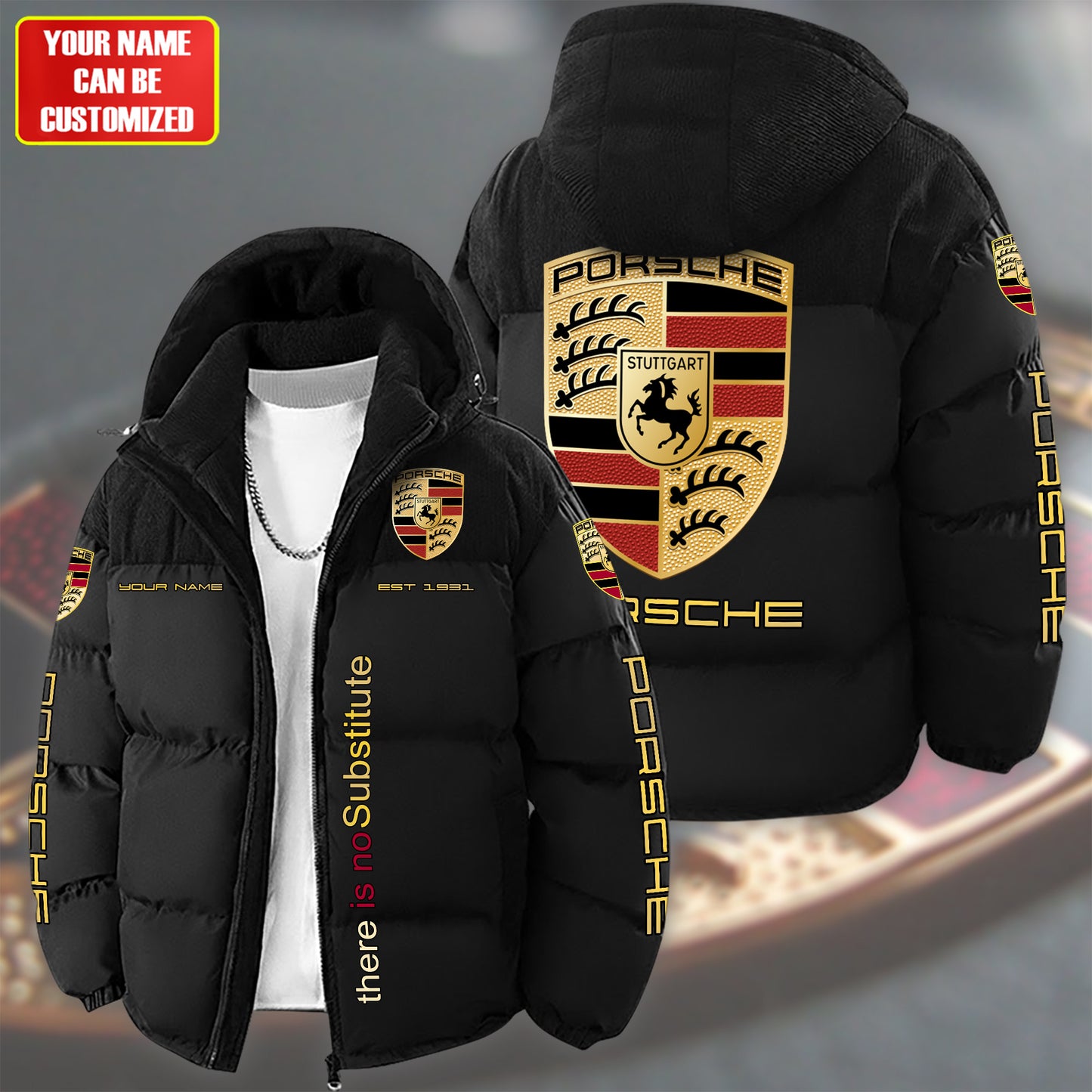 Personalized Pors Down Jacket With Hood