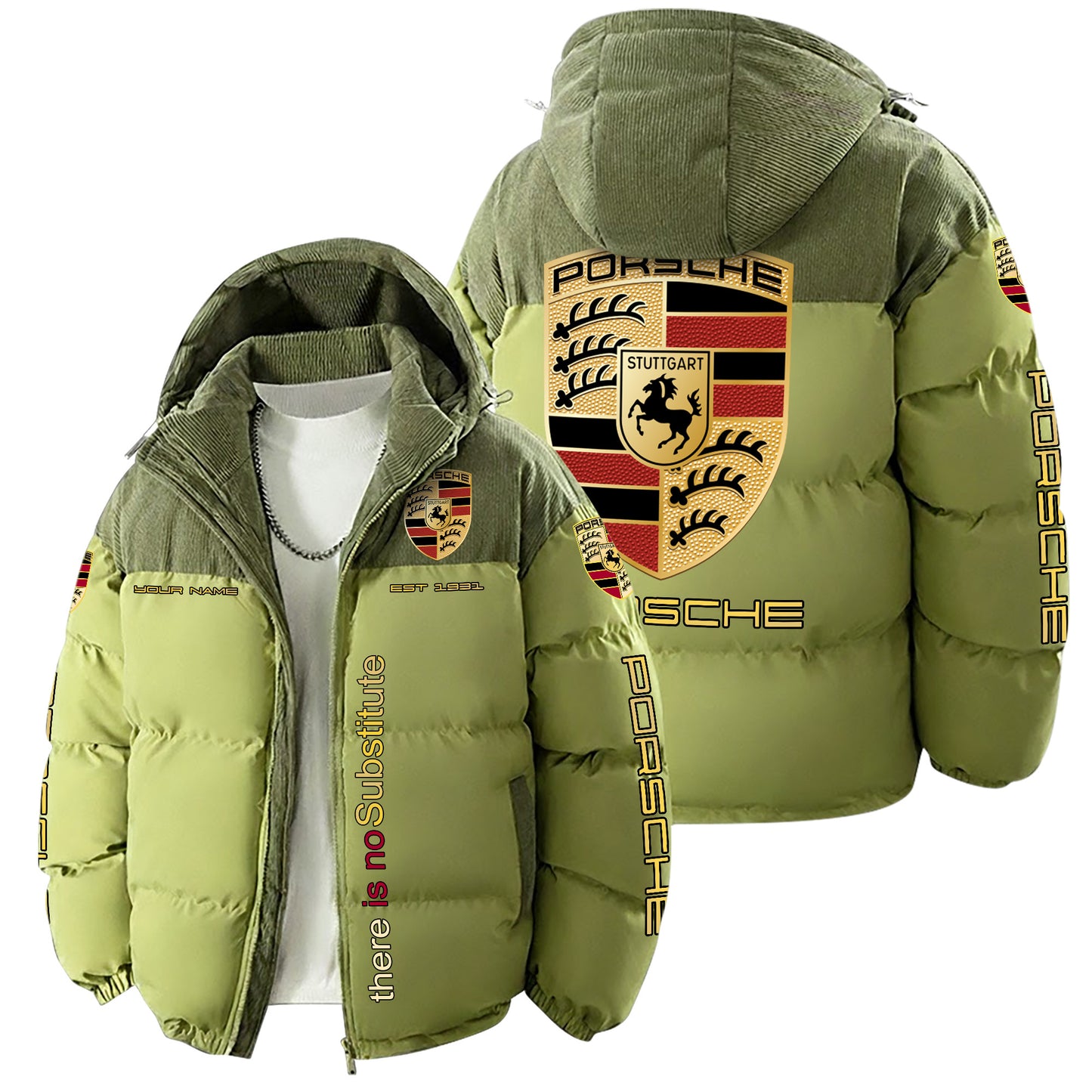 Personalized Pors Down Jacket With Hood