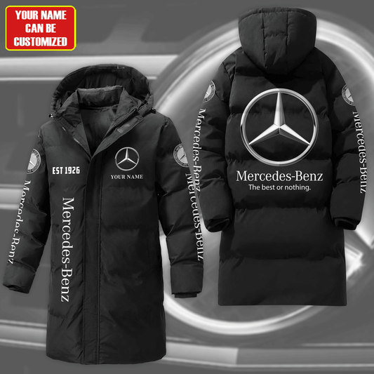 Personalized Merc Long Padded Coat , Thick And Warm , Hooded Coat