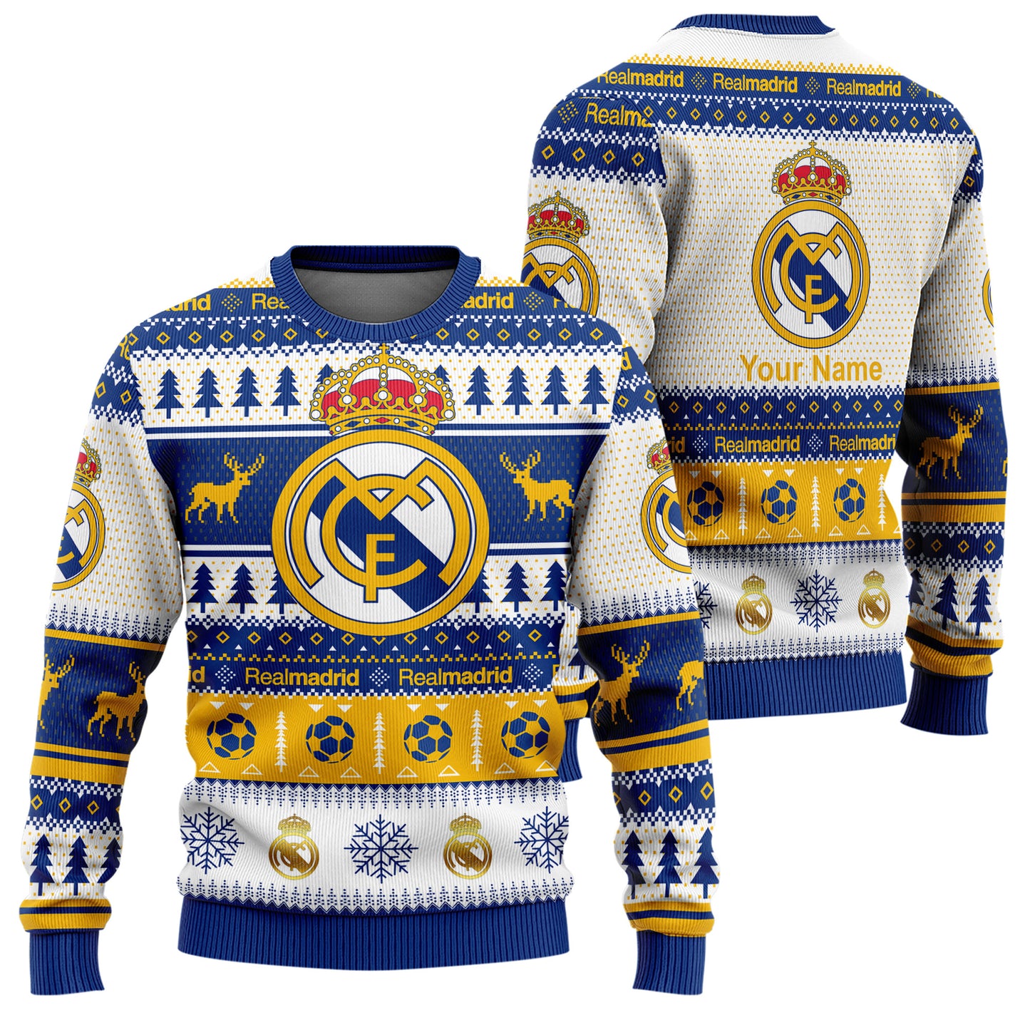 Personalized Real Ugly Christmas Sweater , Unisex Wool Sweater Q031101