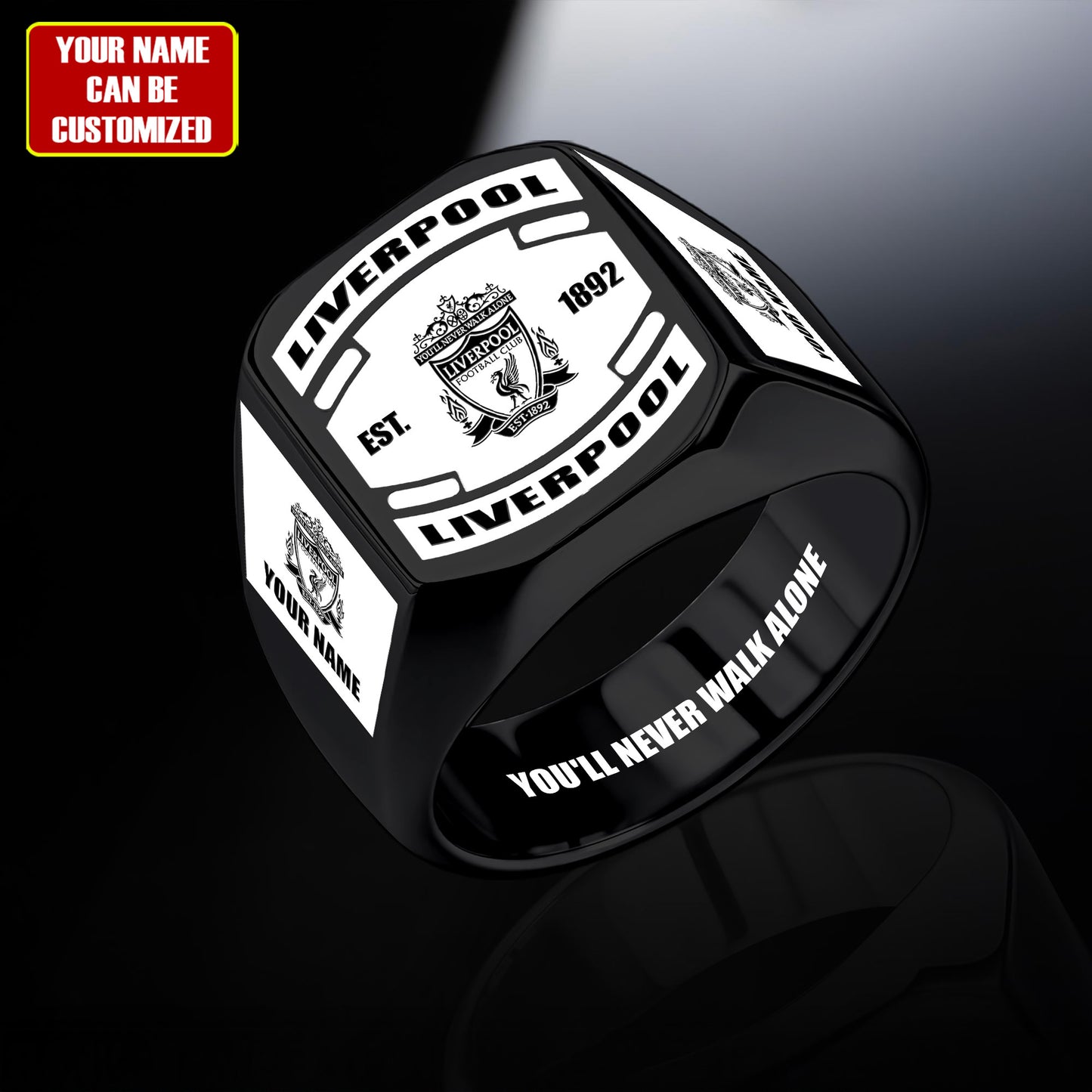 LVP Custom Name Classic Design Ring