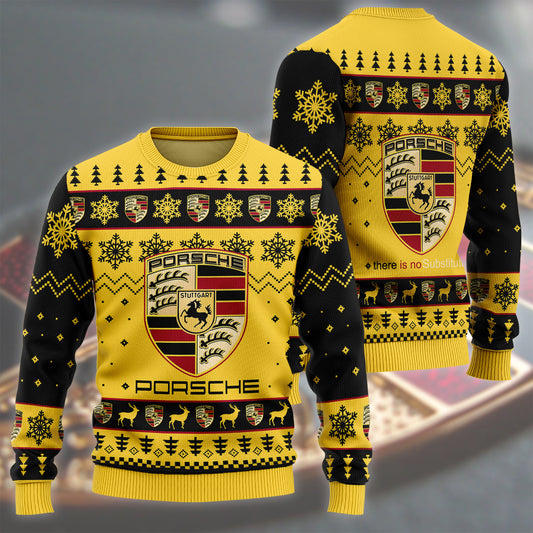 Personalized Pors Q3 Ugly Christmas Sweater , Unisex Wool Sweater