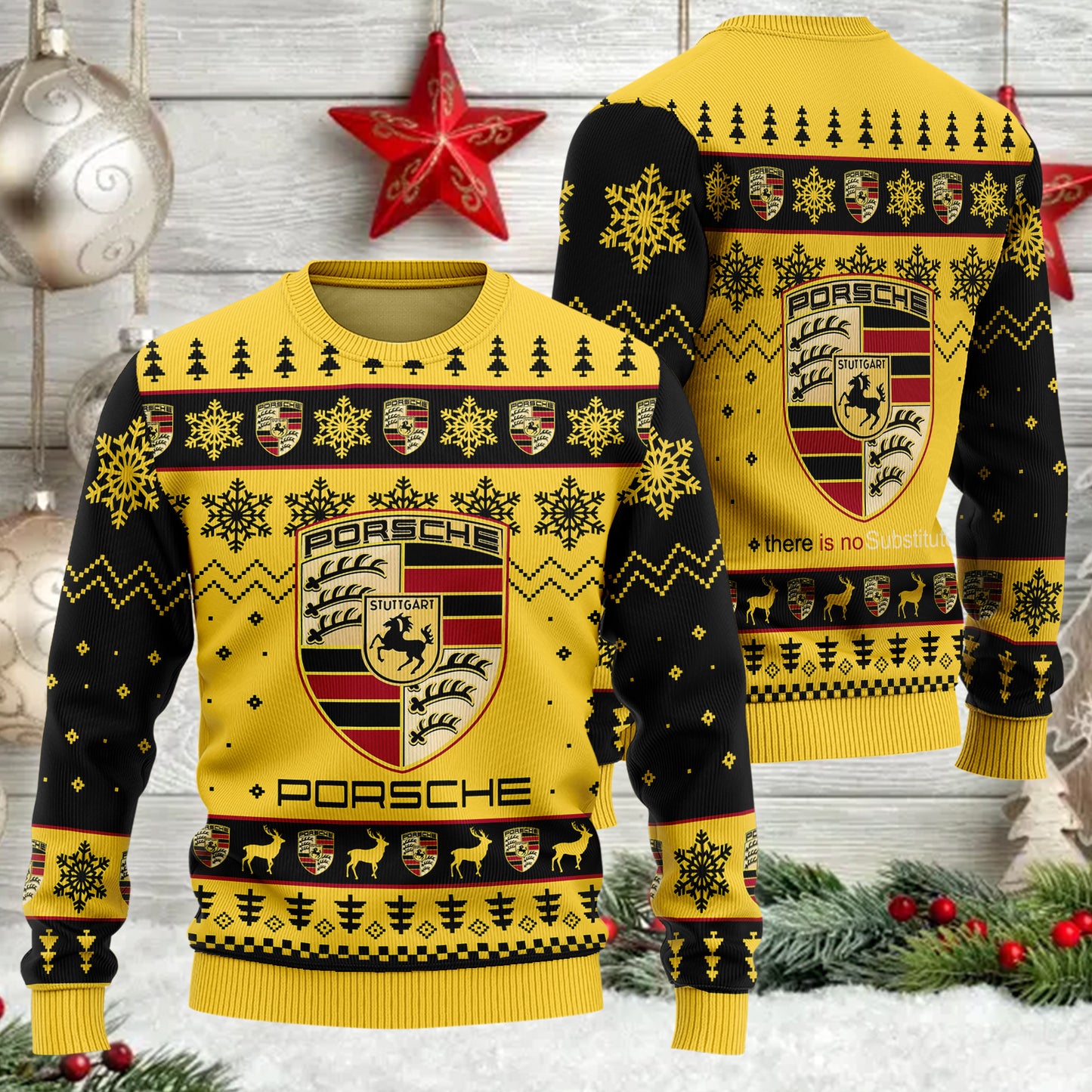 Personalized Pors Q3 Ugly Christmas Sweater , Unisex Wool Sweater