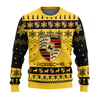 Personalized Pors Q3 Ugly Christmas Sweater , Unisex Wool Sweater