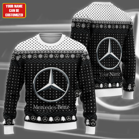Personalized Merc Q2 Ugly Christmas Sweater , Unisex Wool Sweater