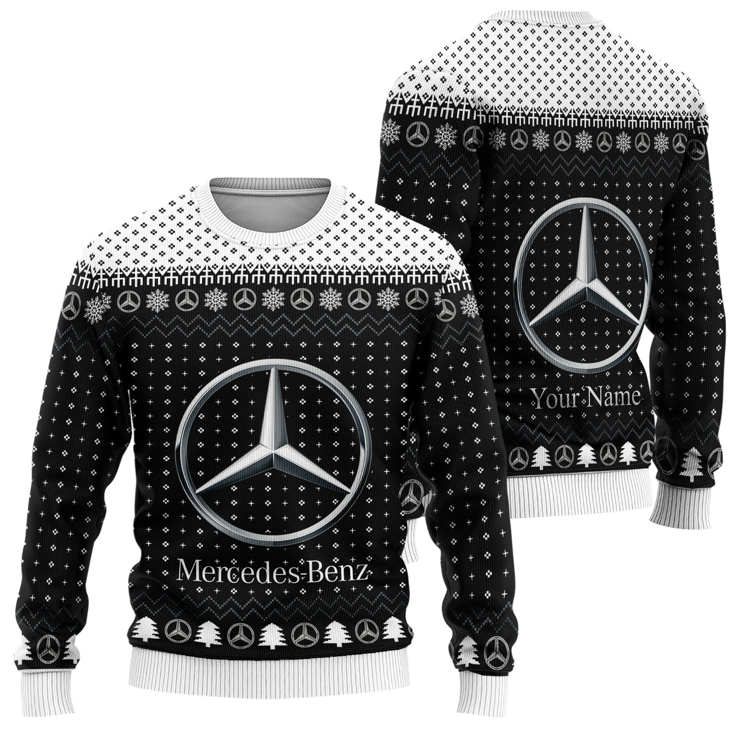 Personalized Merc Q2 Ugly Christmas Sweater , Unisex Wool Sweater