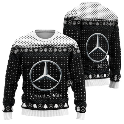 Personalized Merc Q2 Ugly Christmas Sweater , Unisex Wool Sweater