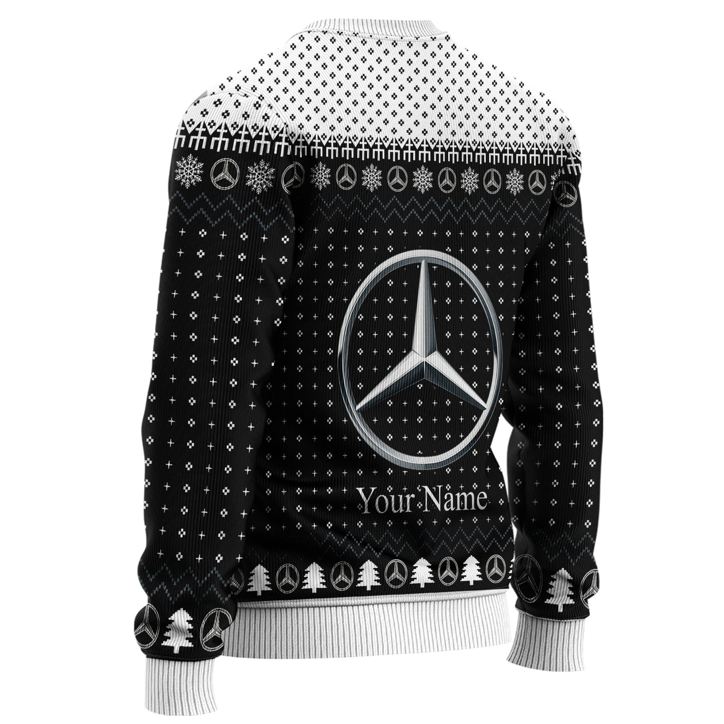 Personalized Merc Q2 Ugly Christmas Sweater , Unisex Wool Sweater