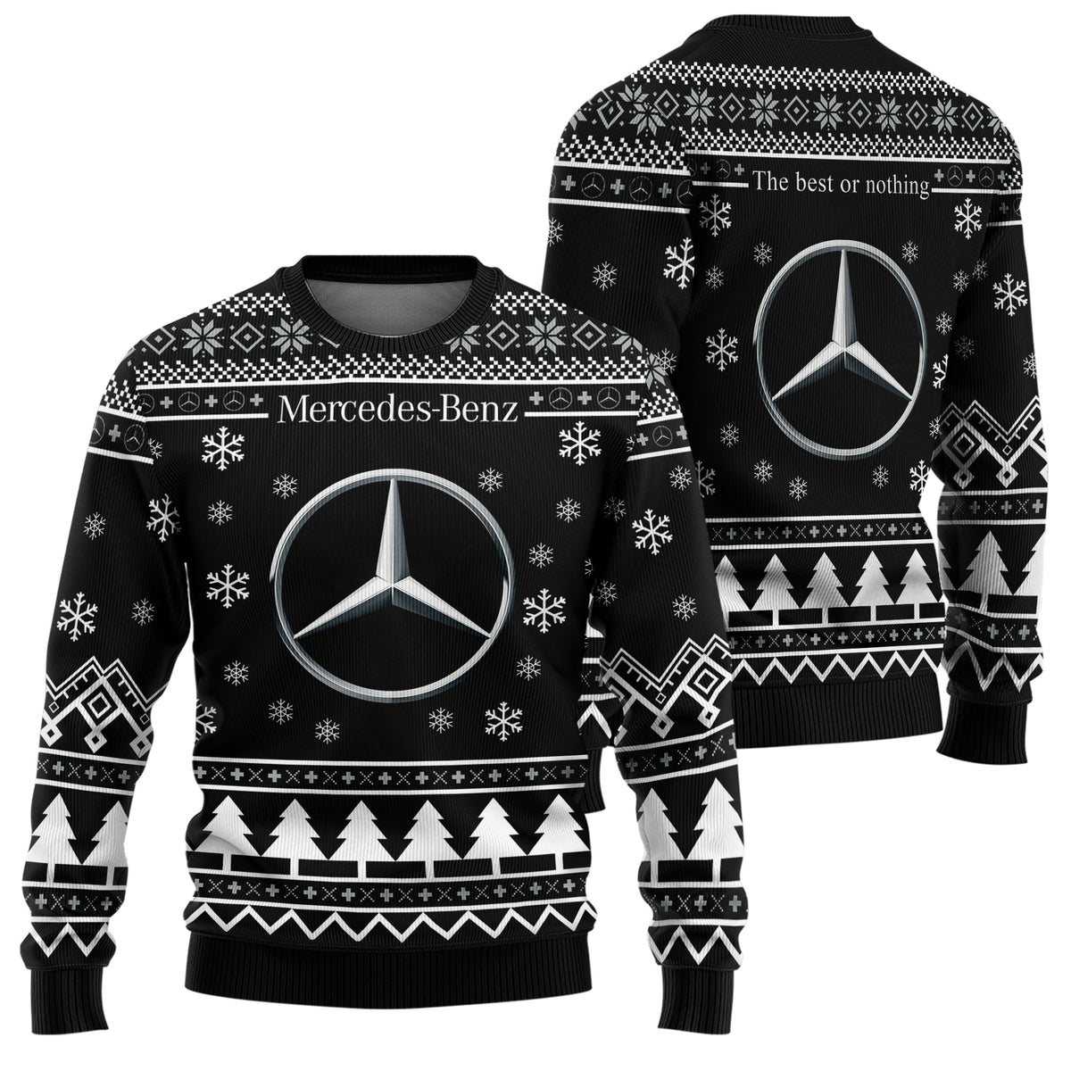 Personalized Merc Q3 Ugly Christmas Sweater , Unisex Wool Sweater