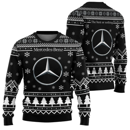 Personalized Merc Q3 Ugly Christmas Sweater , Unisex Wool Sweater