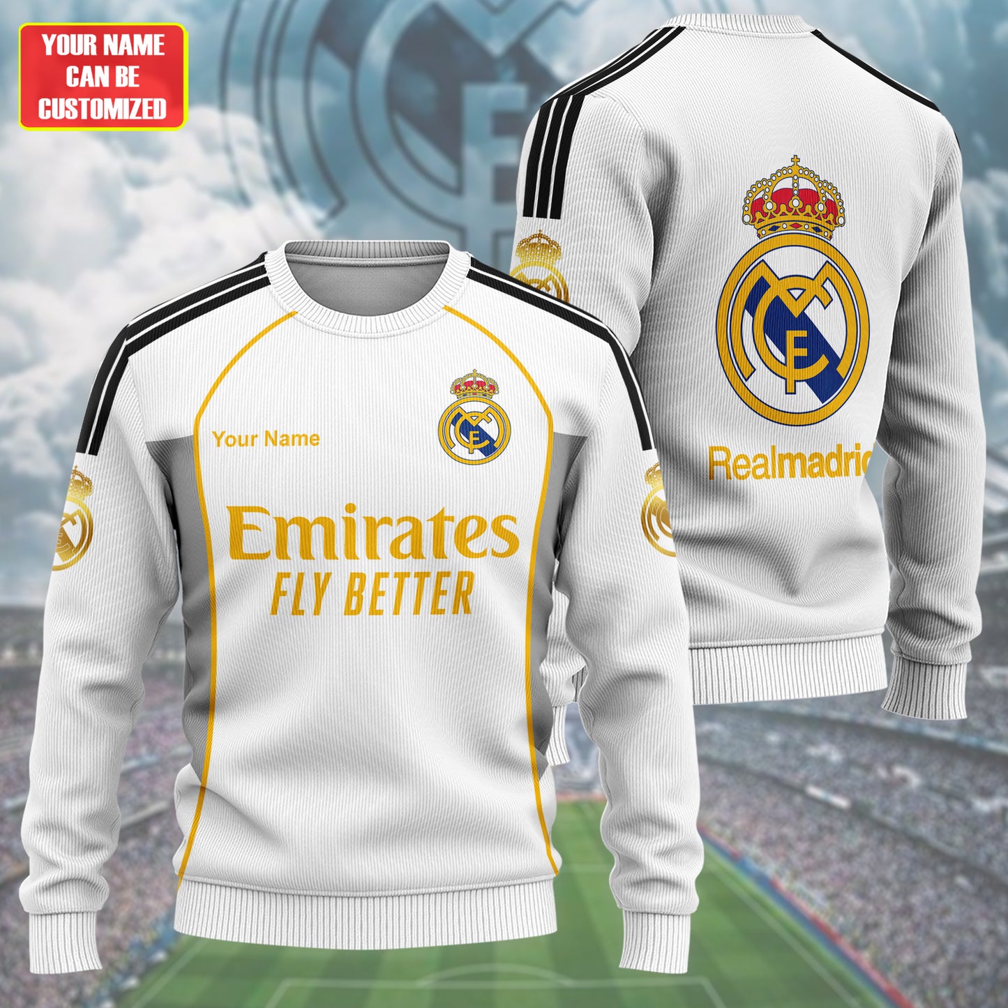 Personalized Real Outfits Ugly Christmas Sweater , Unisex Wool Sweater