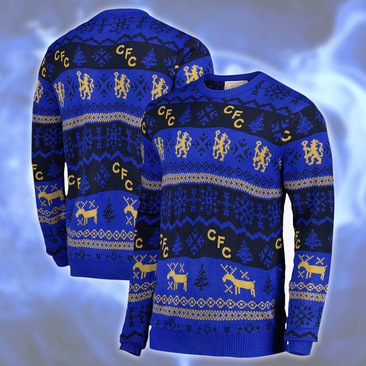 Personalized CFC Ugly Christmas Sweater , Unisex Wool Sweater V4