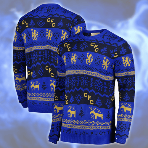 Personalized CFC Ugly Christmas Sweater , Unisex Wool Sweater V4