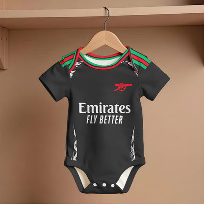 Customized Arsenal Away Soccer Jersey , Baby Rib Bodysuit Sizes V2