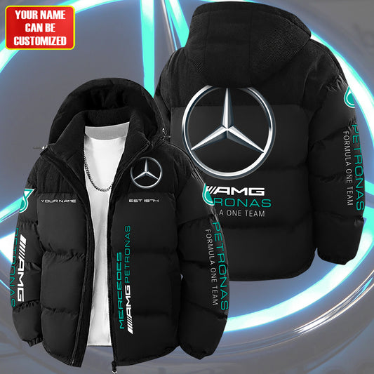 Personalized Merc AMG Petronas Down Jacket With Hood