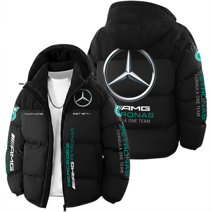 Personalized Merc AMG Petronas Down Jacket With Hood