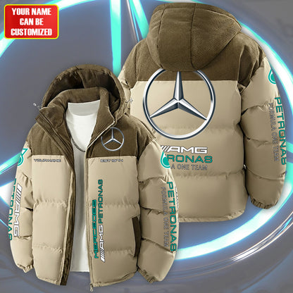 Personalized Merc AMG Petronas Down Jacket With Hood