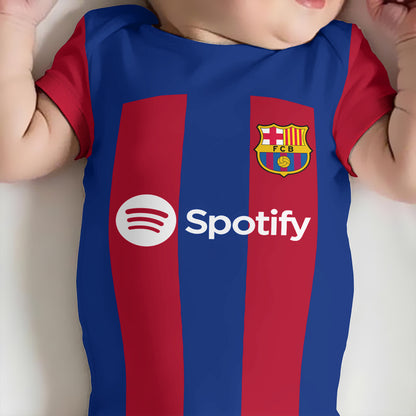 Customized Barca Spotify Soccer Jersey , Baby Rib Bodysuit Sizes
