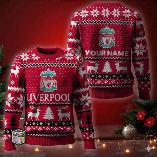 Personalized LVP Sport Ugly Christmas Sweater , Unisex Wool Sweater