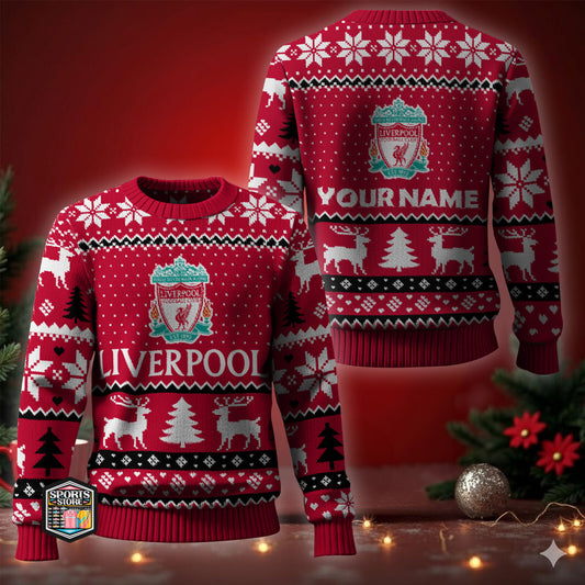 Personalized LVP Sport Ugly Christmas Sweater , Unisex Wool Sweater