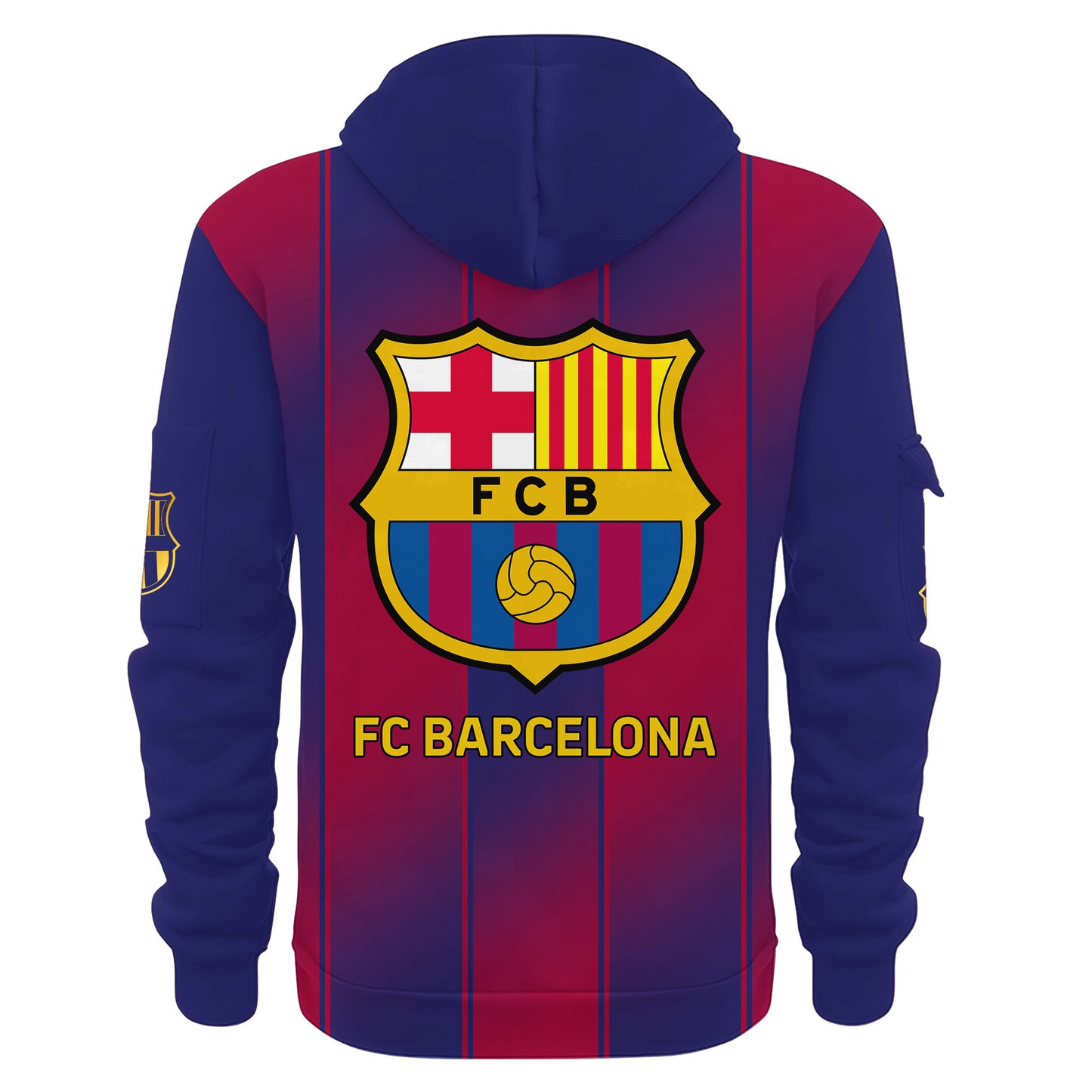 Personalized Barca FC 3D Zip-Hoodie Cotton Jacket