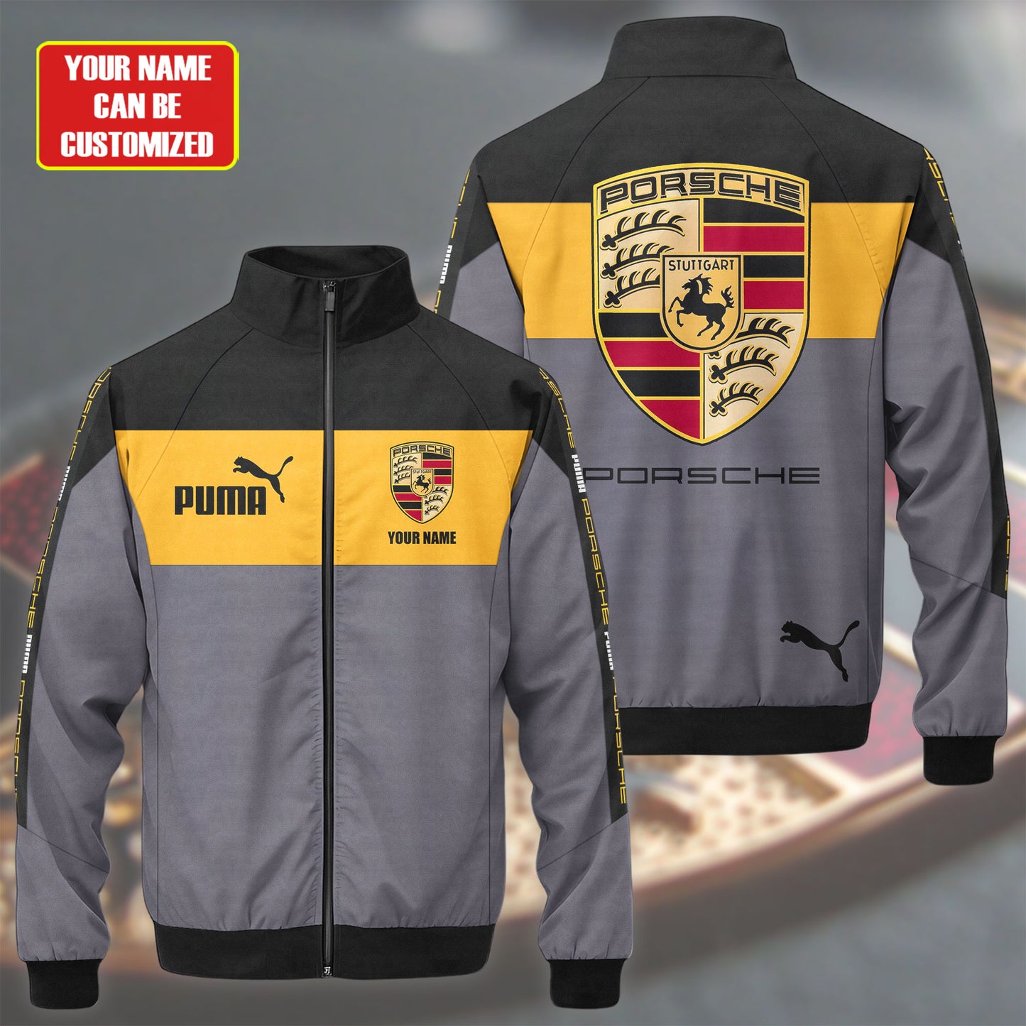 Pors X Pm Sport Zipper Stand Collar Jacket