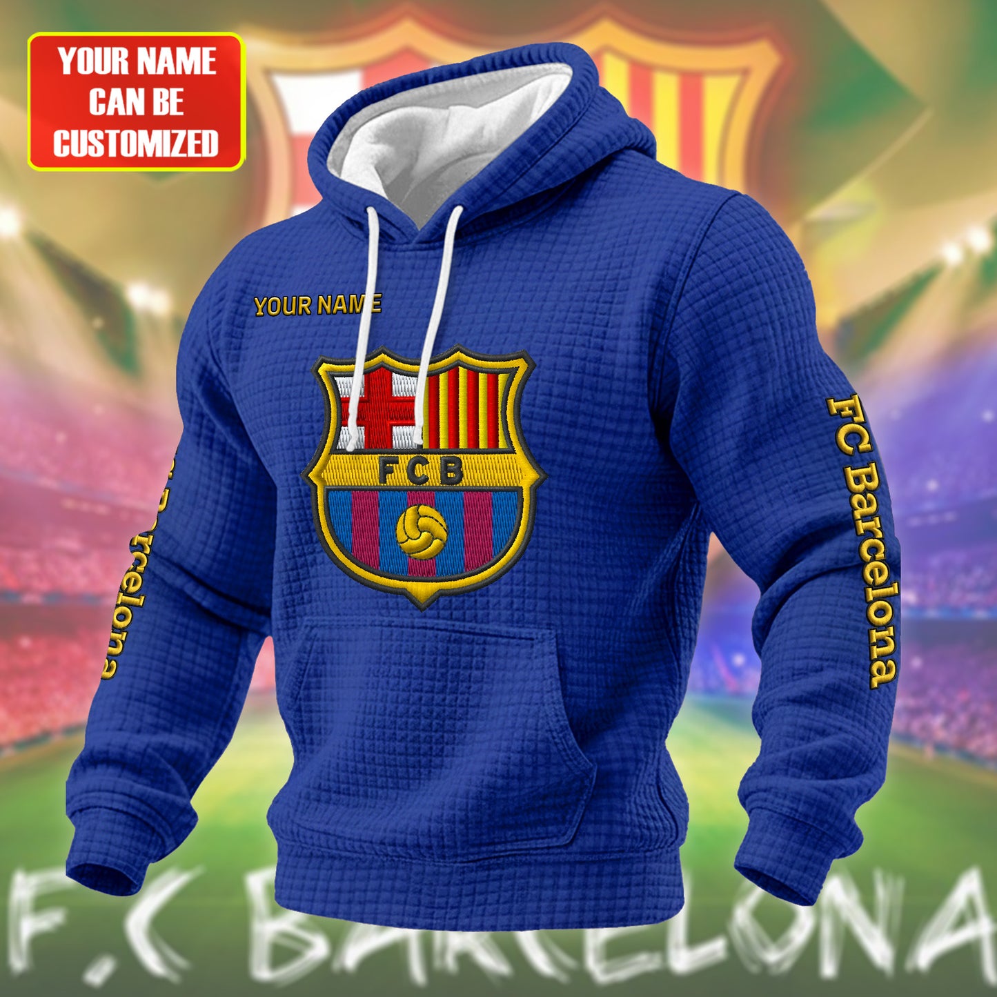 Personalized Barca Fabric Hooded Sweatshirt