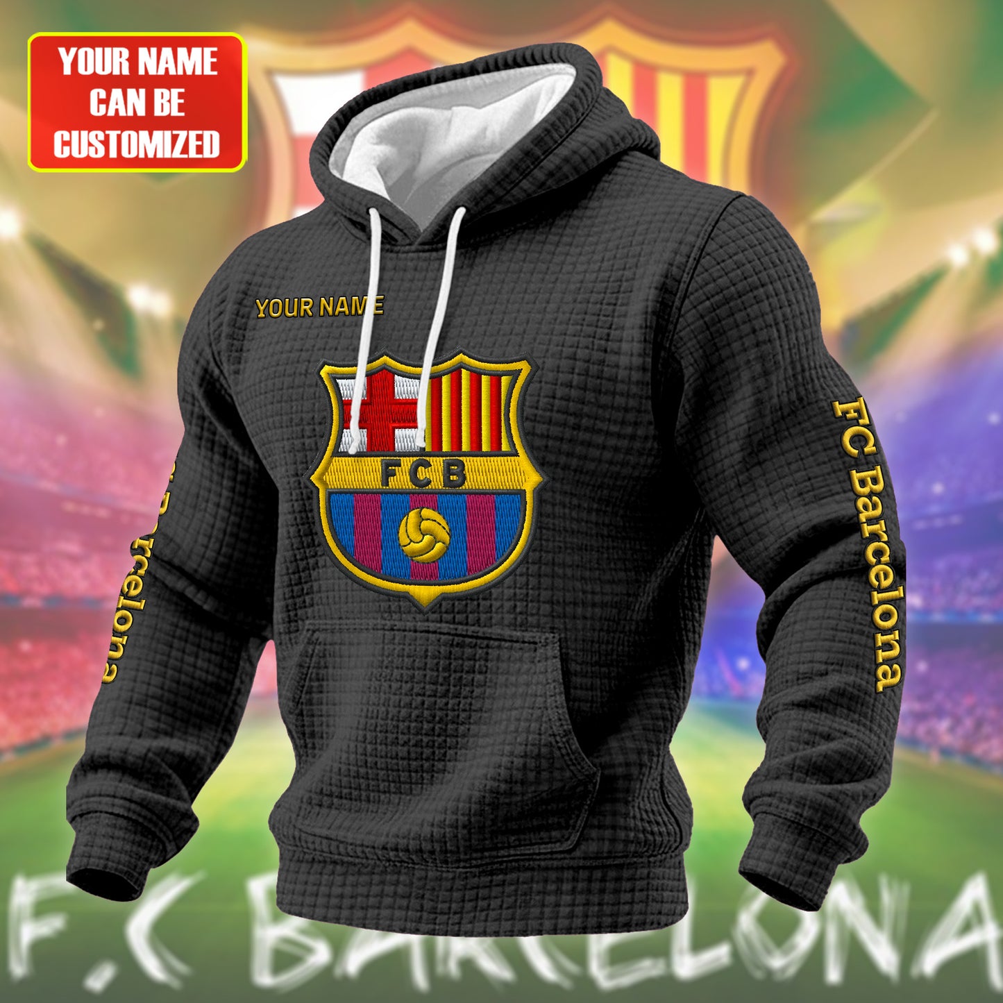 Personalized Barca Fabric Hooded Sweatshirt